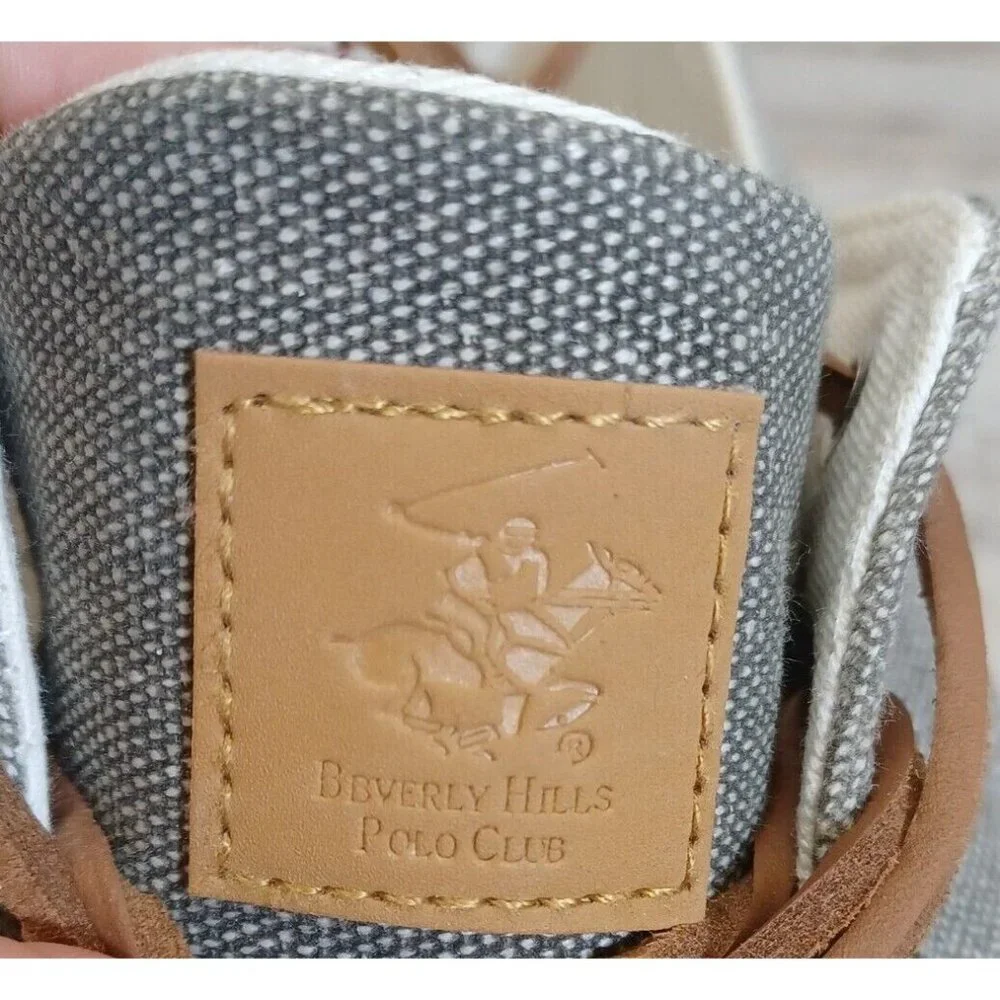 ✅ Mens 14 Beverly Hills Polo Club Boat Dock Shoes Grey Casual Comfort Sneakers - Picture 9 of 12